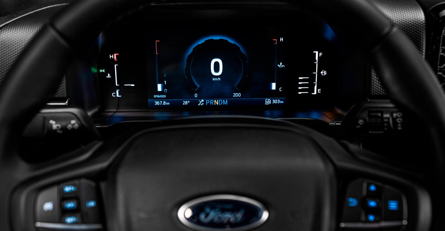 Painel Conectividade da Ford Ranger XLS